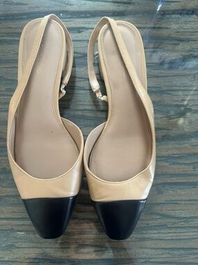 Veronica Beard Two-Tone Slingback Flats- Flaw